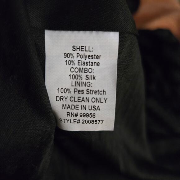 NWT Shoshanna Modern Chic Glam Feminine Silk Velvet Asymmetrical Sheer Dress 6 - Picture 8 of 11